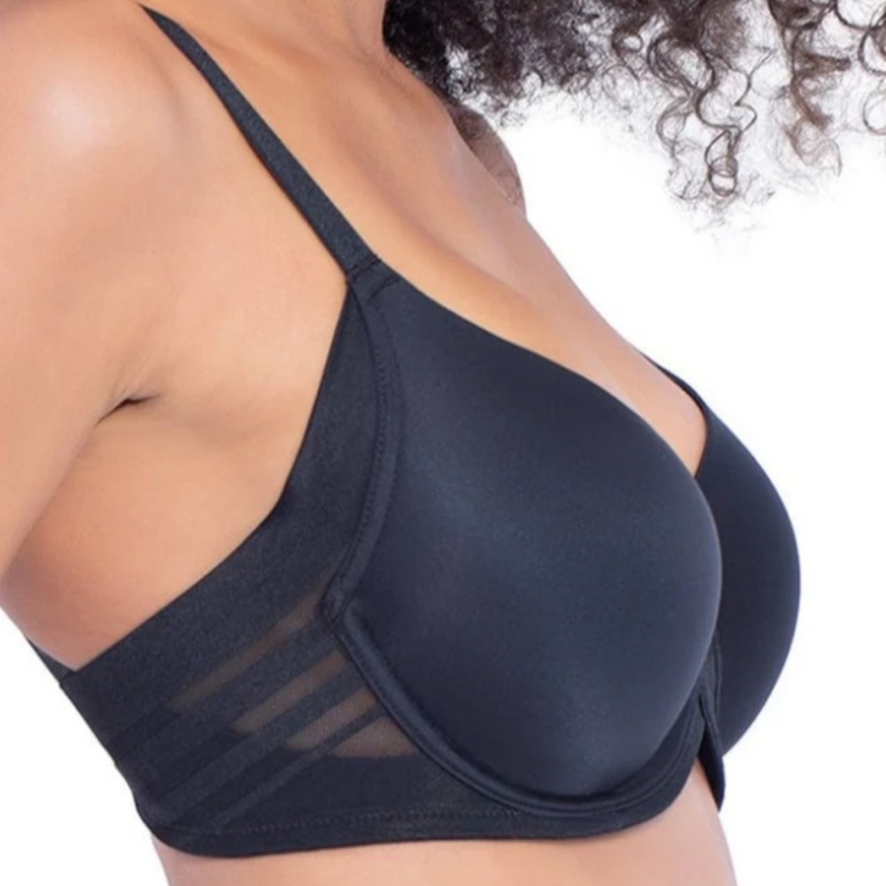 NWTs Felina Marvelous Side Smoothing Underwire Bra Size 34 DDD Black
